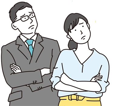 疑問に思っている人物のイメージ